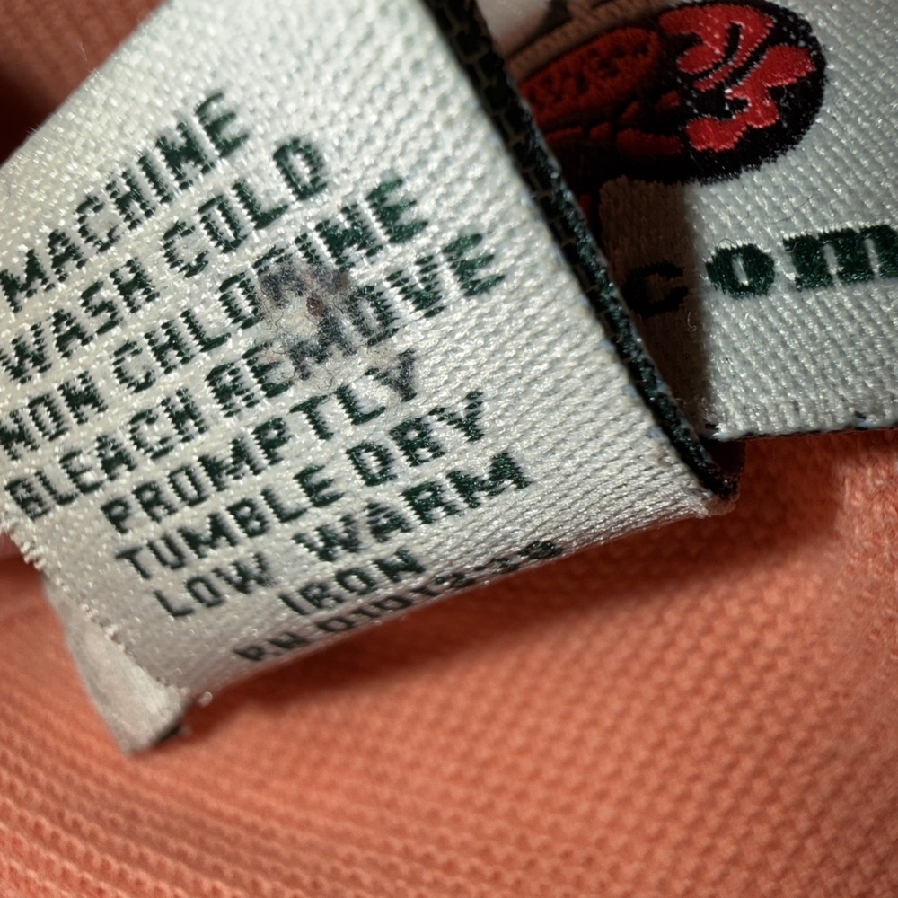 Perlis Crawfish Signature Men's Pique Polo Coral Orange Small Short Sleeve Read - Picture 7 of 9